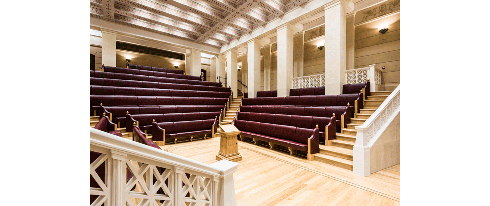 The new Jafar Hall Debating Chamber at Eton College