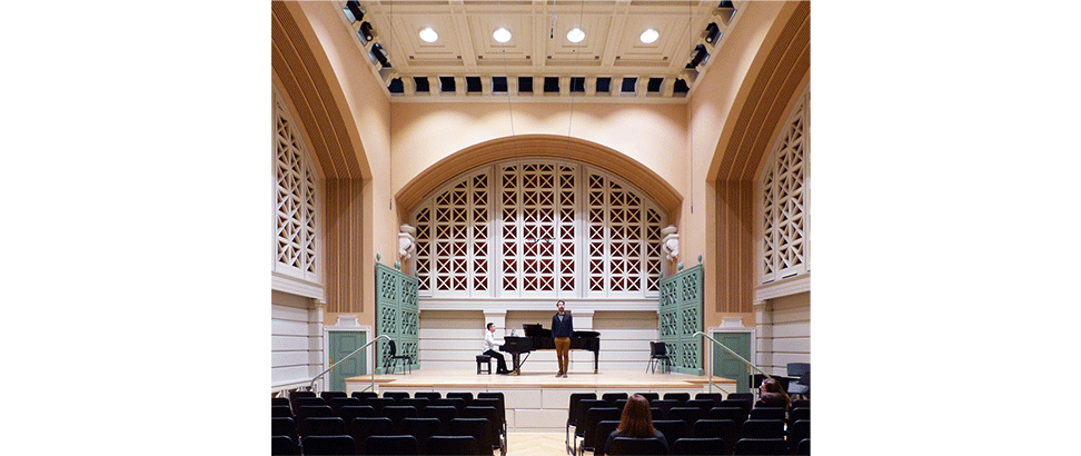 The new  Recital Hall at RCM is acoustically engineered to provide for a wide range of music