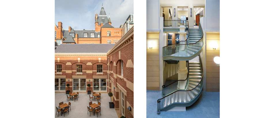 The transformation, which centres on an open internal courtyard, forms the heart of RCM’s new reworked Campus