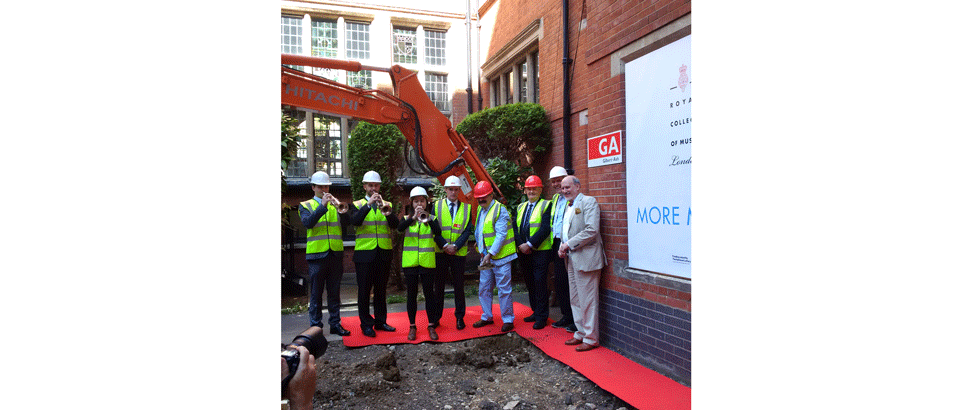 Professor Lord Winston breaks ground on the building work
